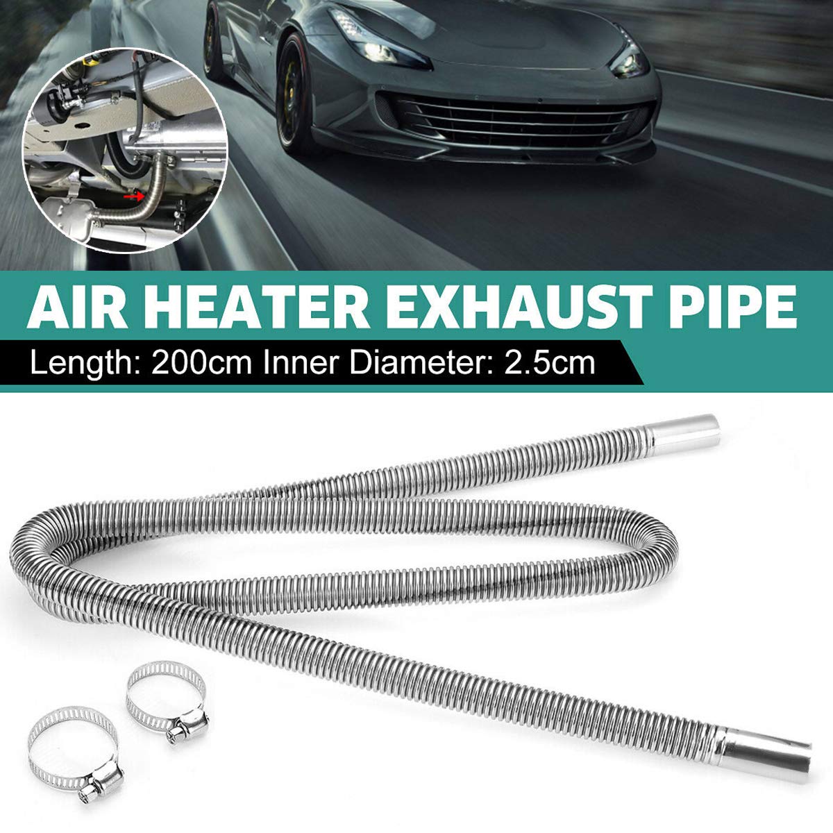 COLOR TREE stainless steel exhaust pipe showing burr-free bright surface.
