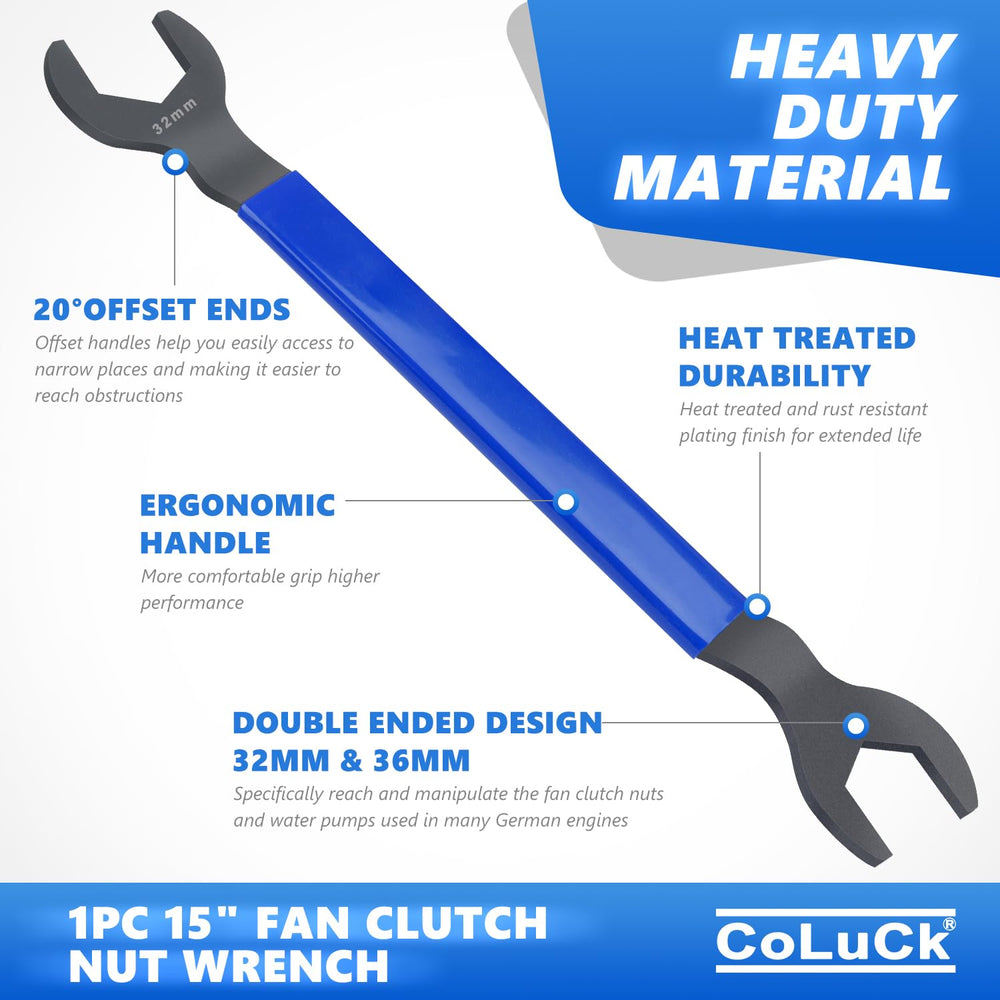CoLuck extended-leverage-wrench helps reach tight engine areas