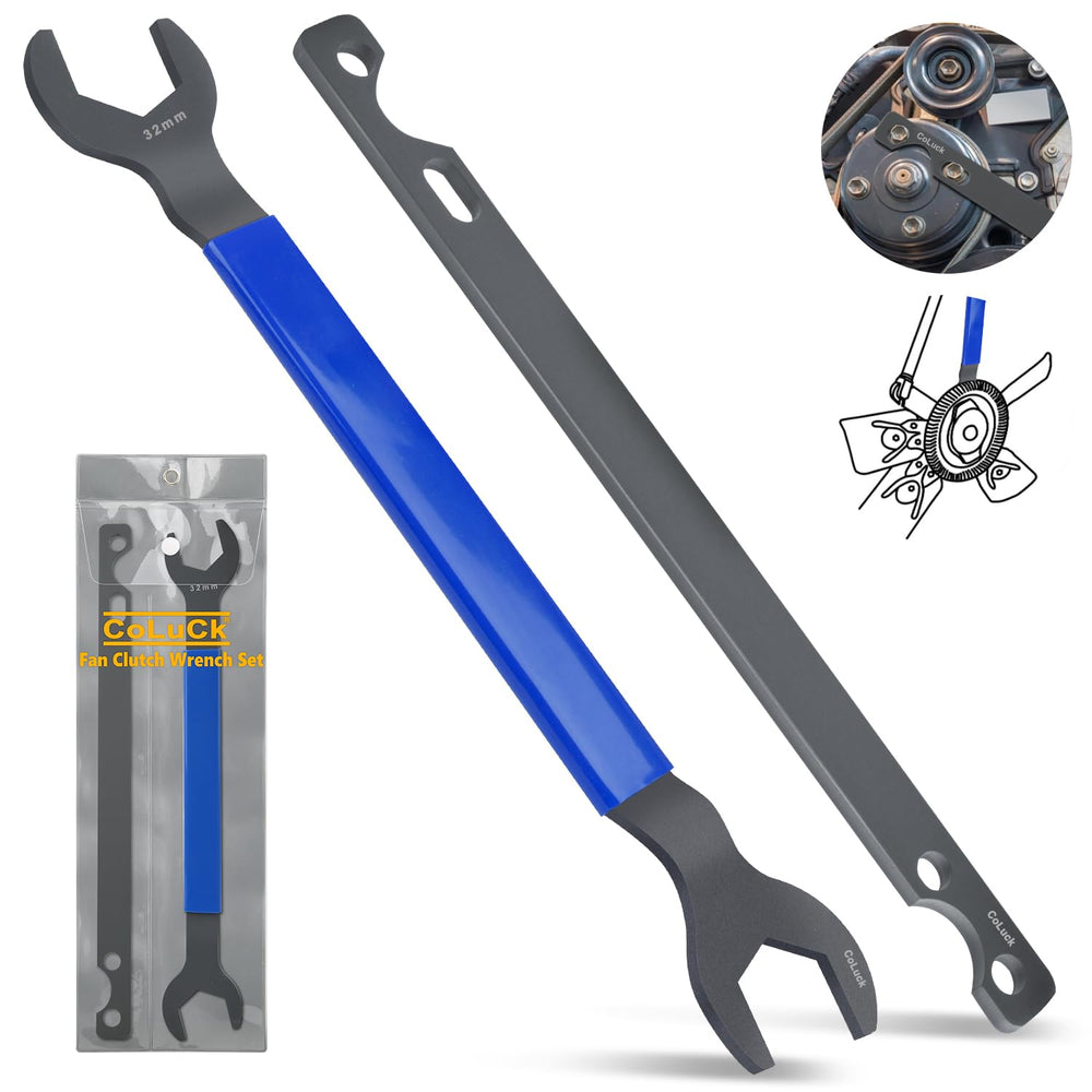 CoLuck 32mm fan clutch wrench enhances leverage for clutch removal
