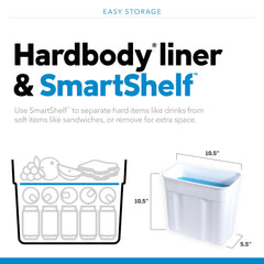 Columbia PFG Thermal Pack Cooler SmartShelf protects soft foods.