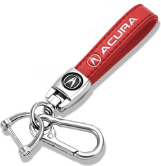 Comburvo leather car keychain for Acura Integra with 360-degree rotation improves key organization.