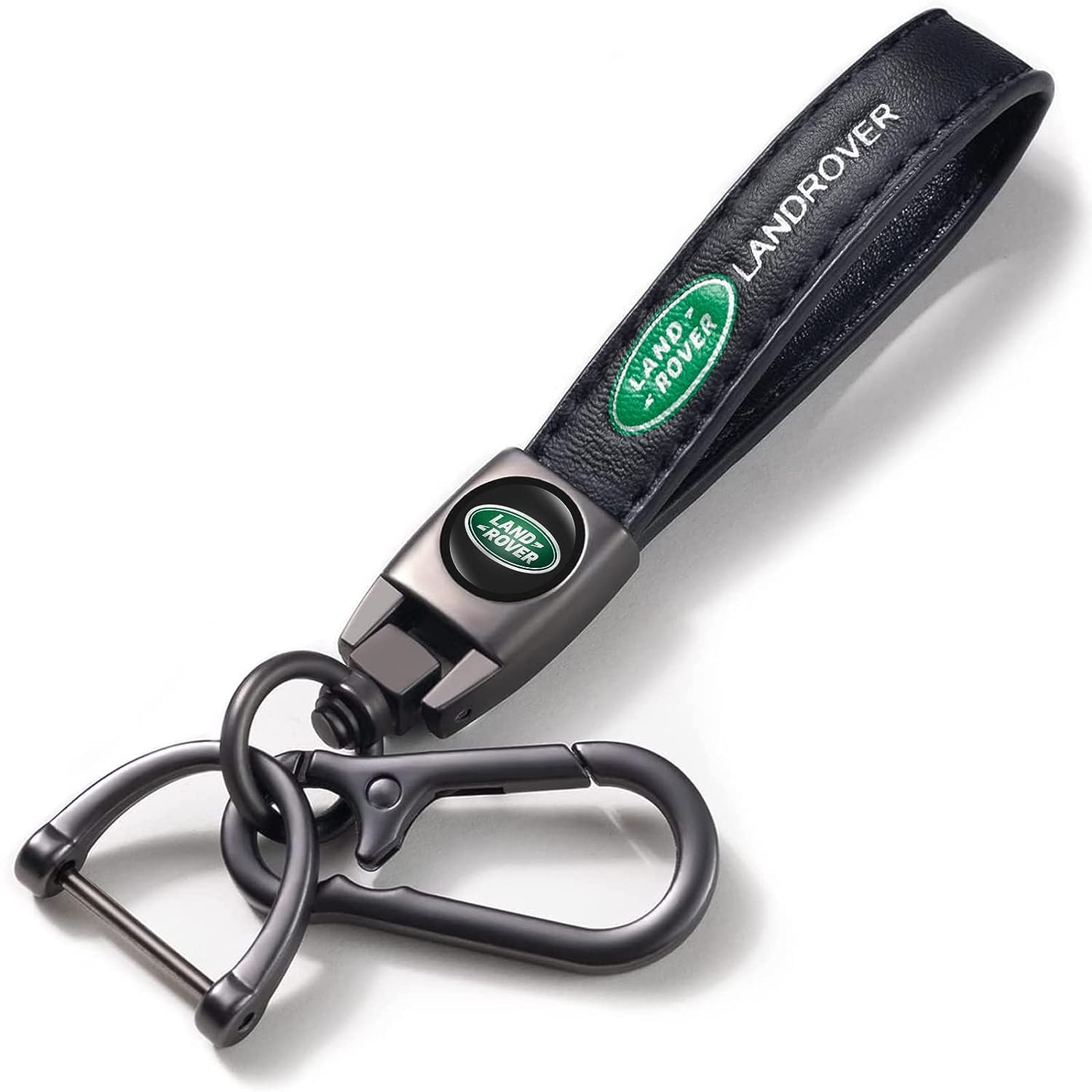 Comburvo leather keychain front view showing premium leather and durable hardware for daily use