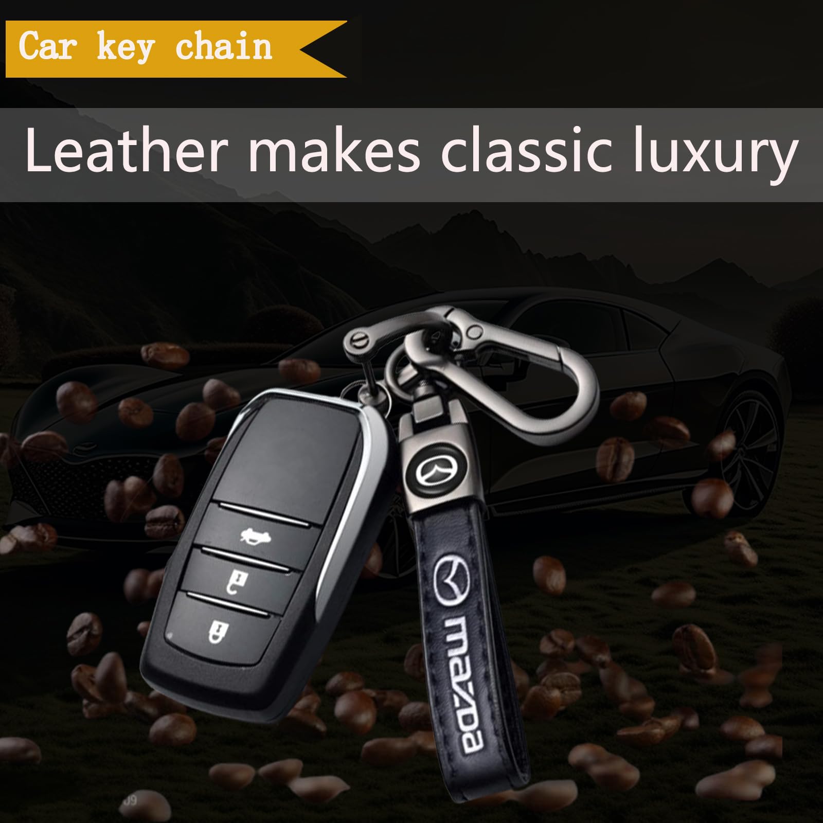 Comburvo leather keychain packaging with rope and screen print, ideal for gifting.