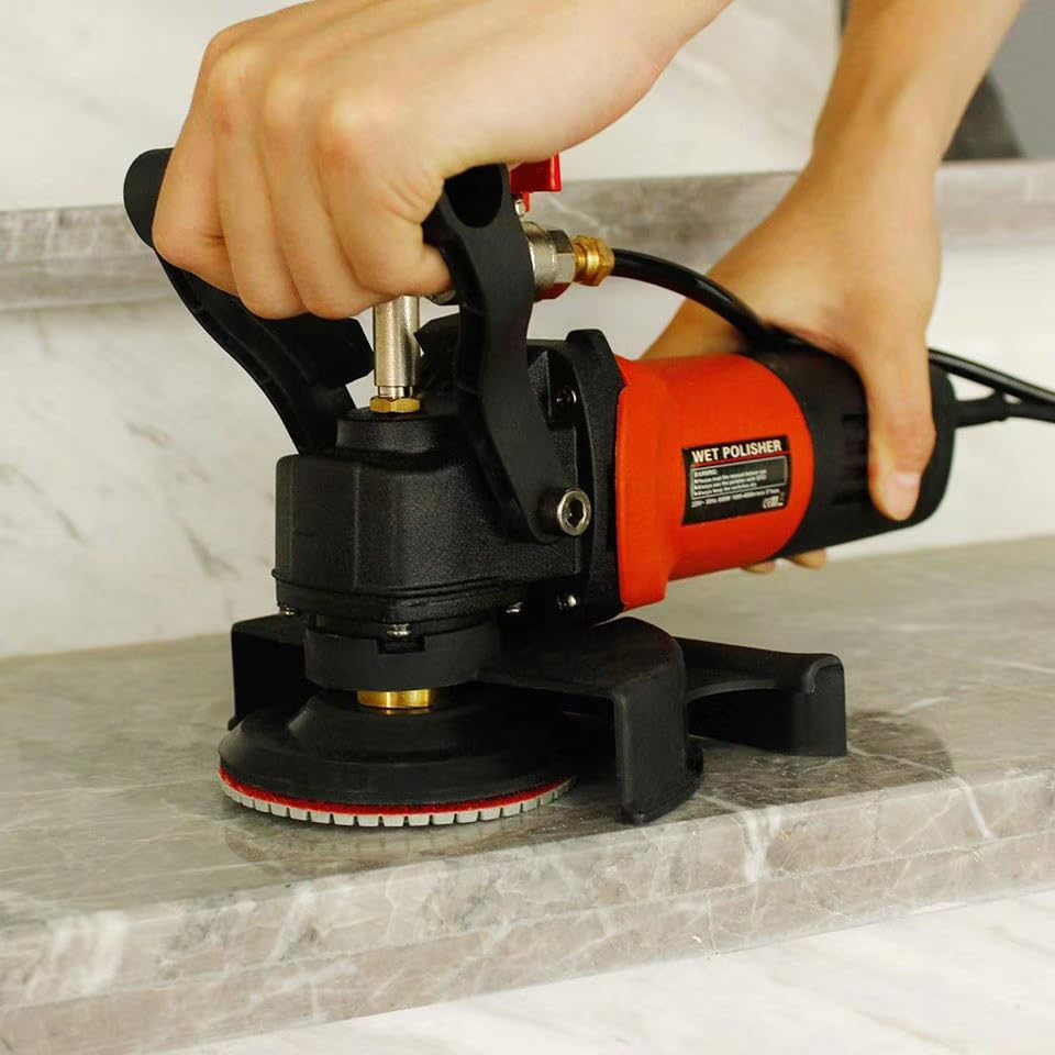 Close-up of ComeFloor 5-inch hook-and-loop backer pad enabling quick changes