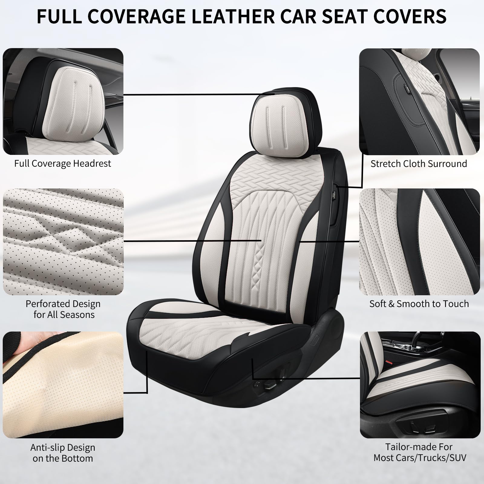 COMFDRIVE faux leather texture close-up shows premium feel.