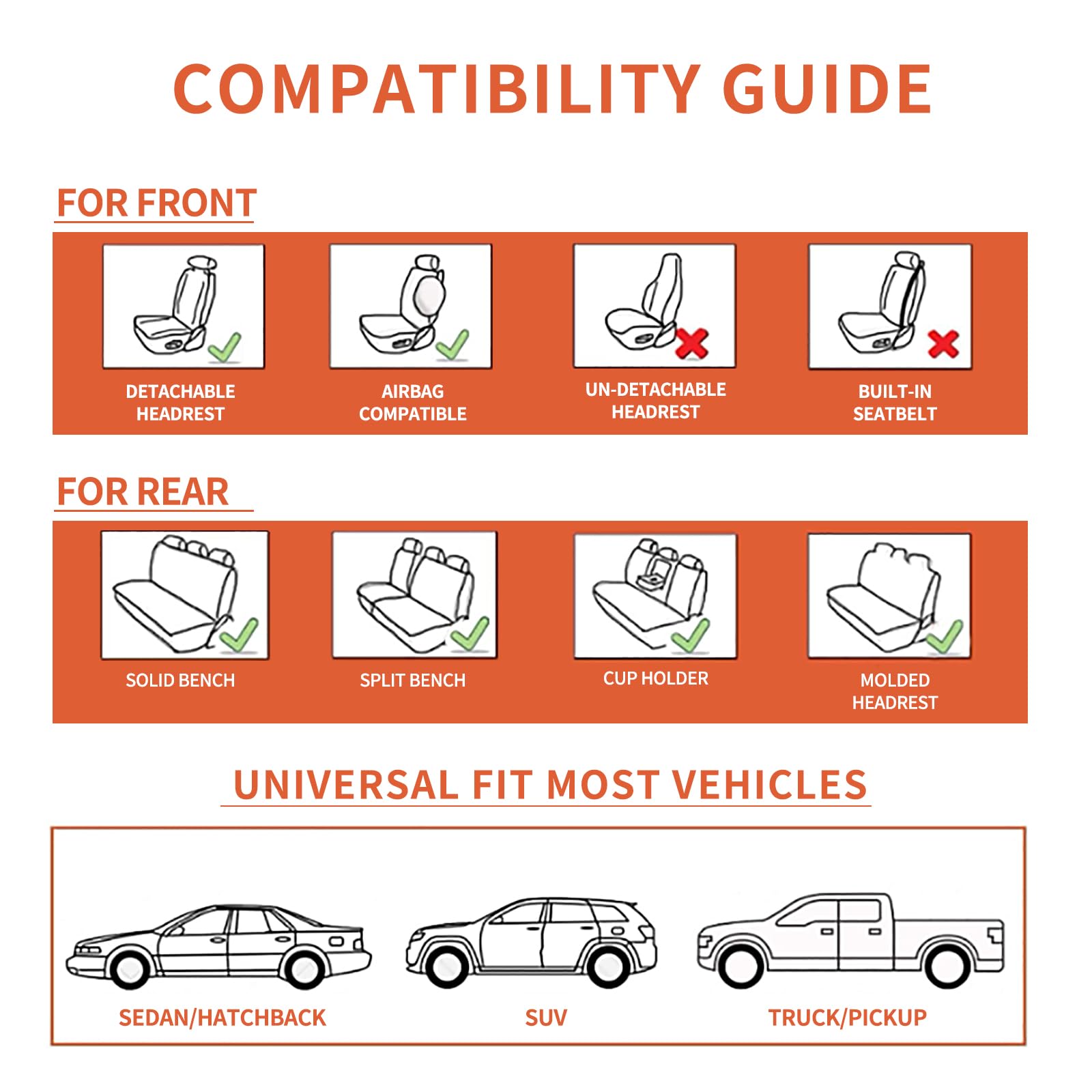 COMFDRIVE waterproof surface beads liquids to protect seats.