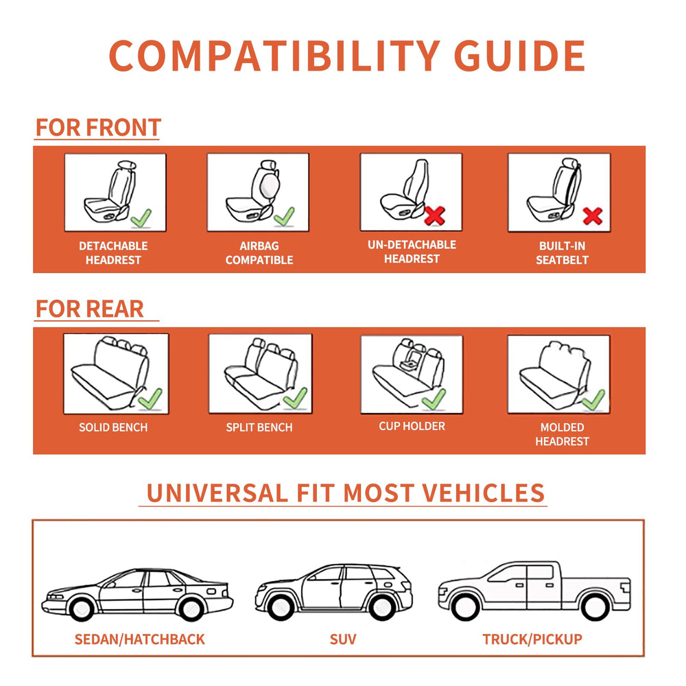 COMFDRIVE waterproof surface beads liquids to protect seats.