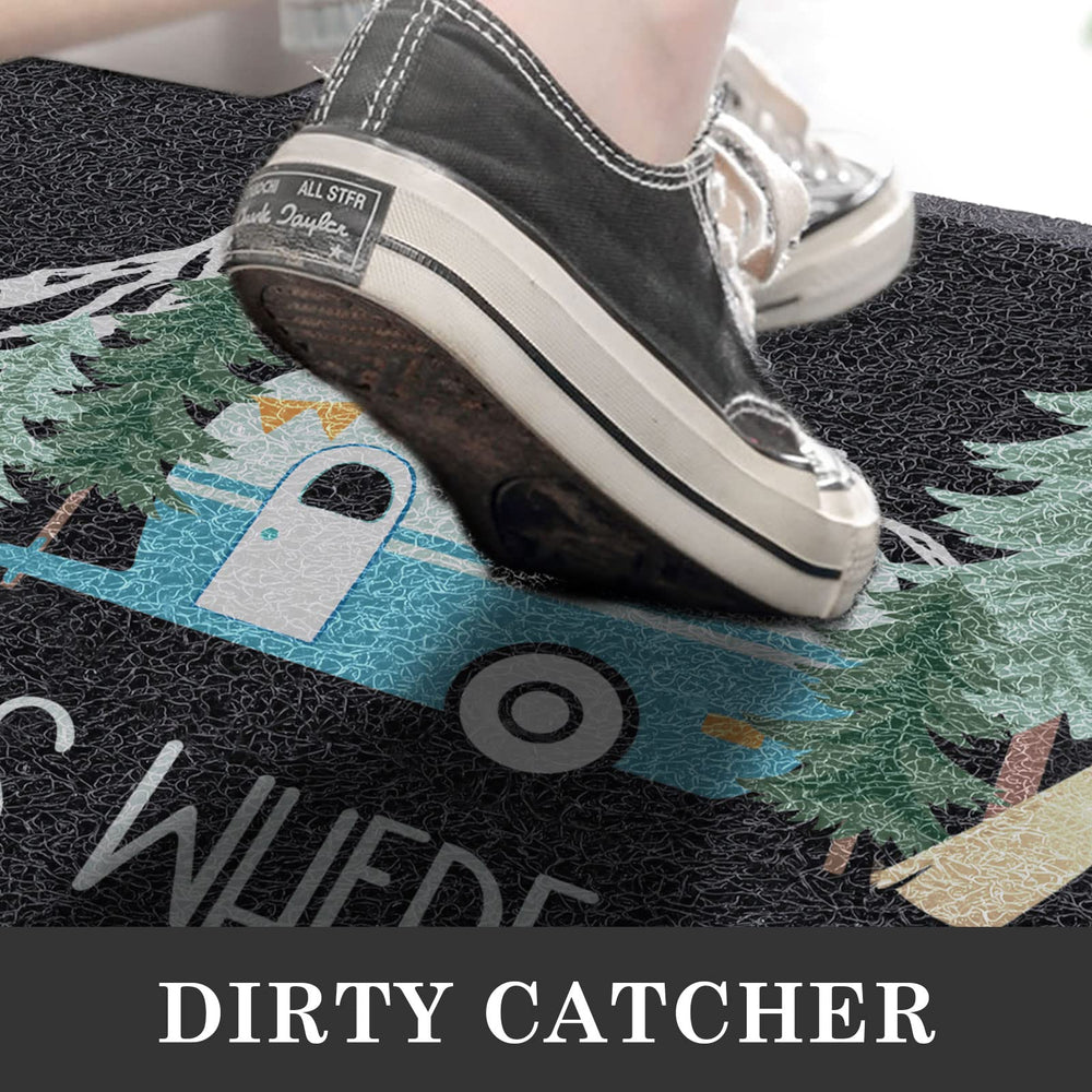 Comfoyar camper door mat 30x17 size fits most entryways.