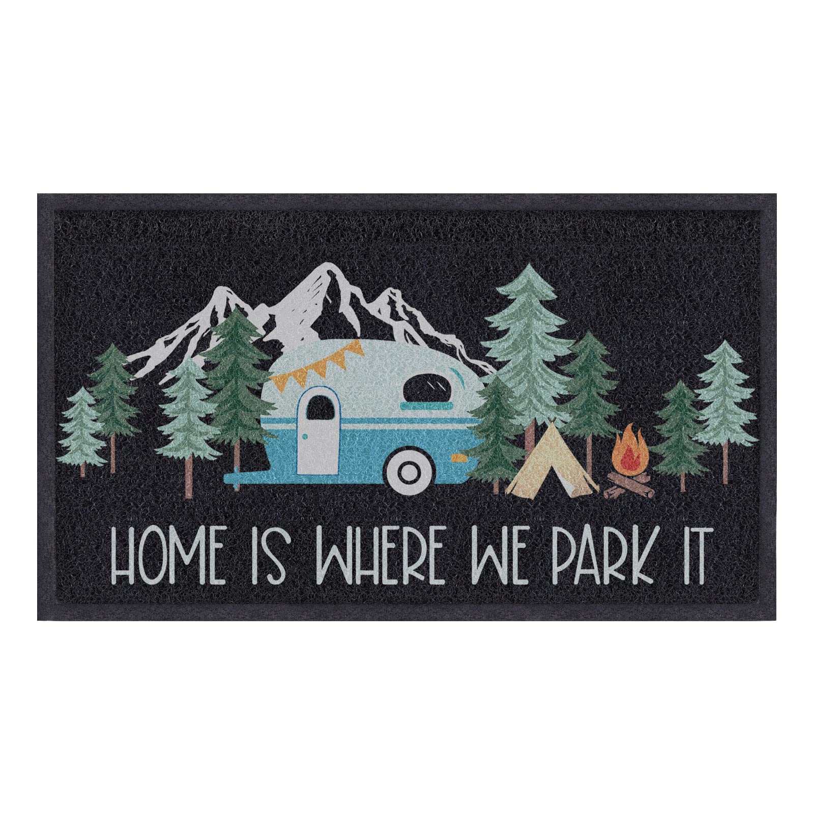 Comfoyar camper door mat with entryway pattern that hides dirt and adds style.