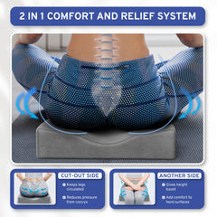 ComfySure office chair cushion ergonomic design improves posture during extended desk work.