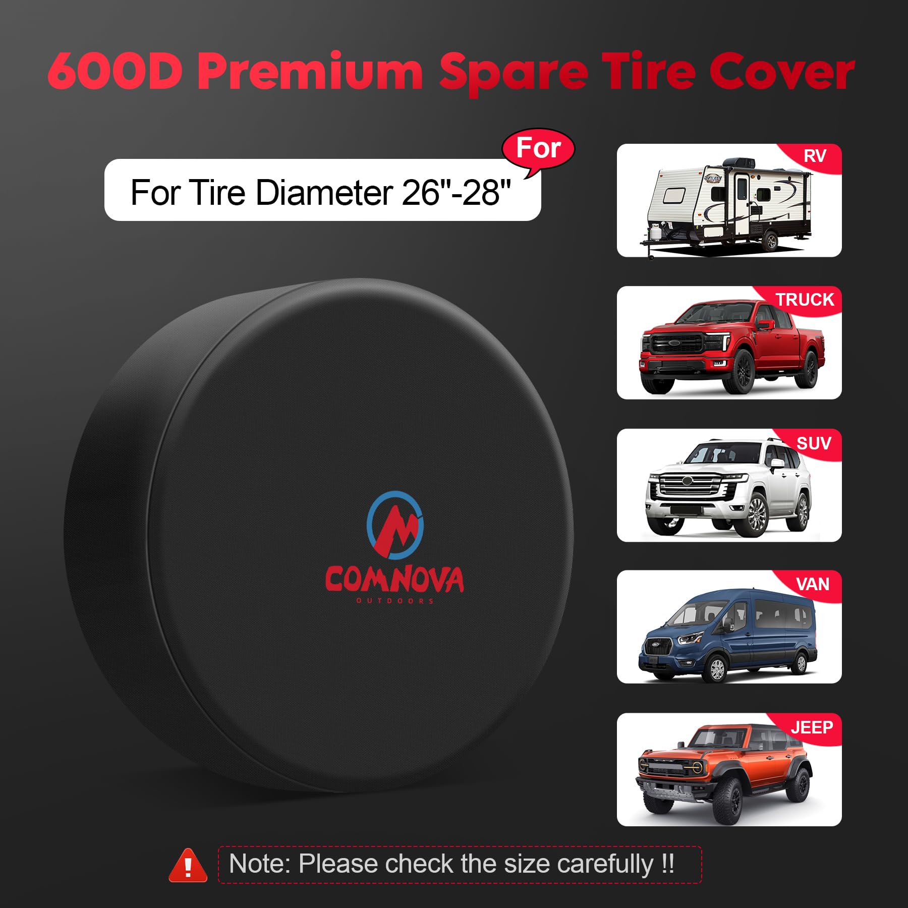 M COMNOVA OUTDOORS heavy-duty material offers waterproof protection for rainy trips