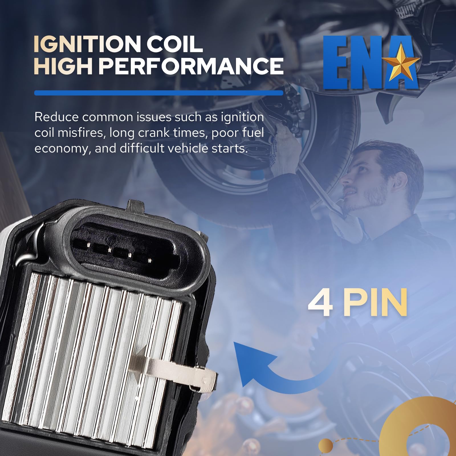 Coils installed in a Chevy/GMC engine showcasing compatibility with V8 setup