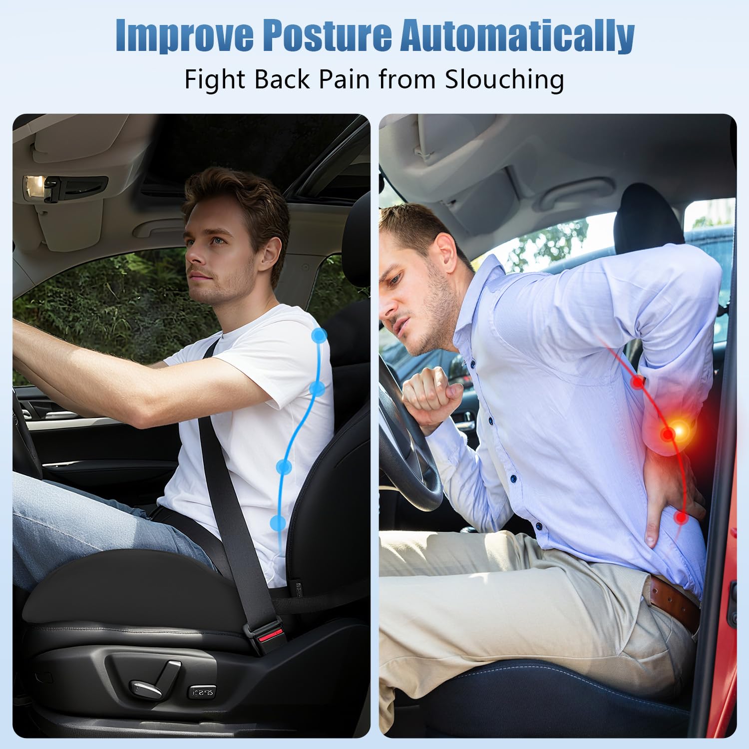 Comphekept versatile-seat-compatibility fits cars, trucks, and office chairs.