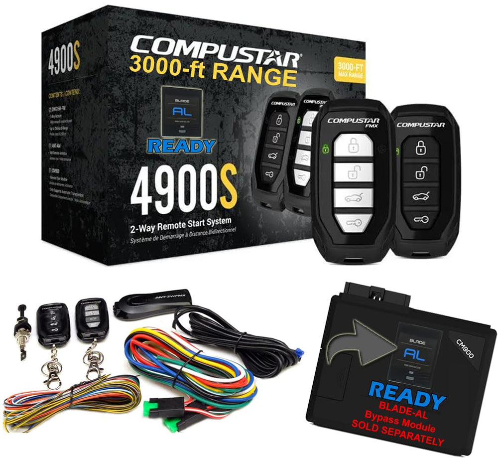 Compustar CS4900-S remote image showing two-way confirmation for easy vehicle control.