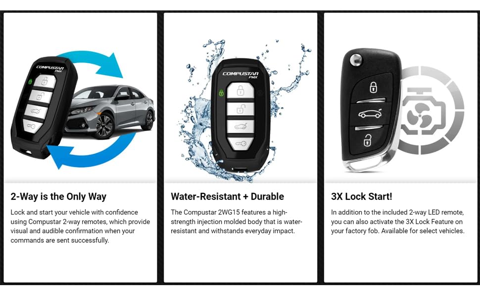 3X Lock Start mirrors OEM remote for fast starts