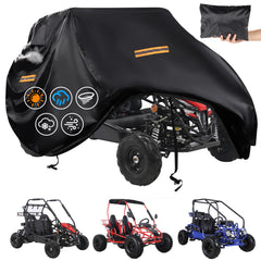 CONFUTURY KT196 go-kart cover main protects two-seater from rain and UV exposure.