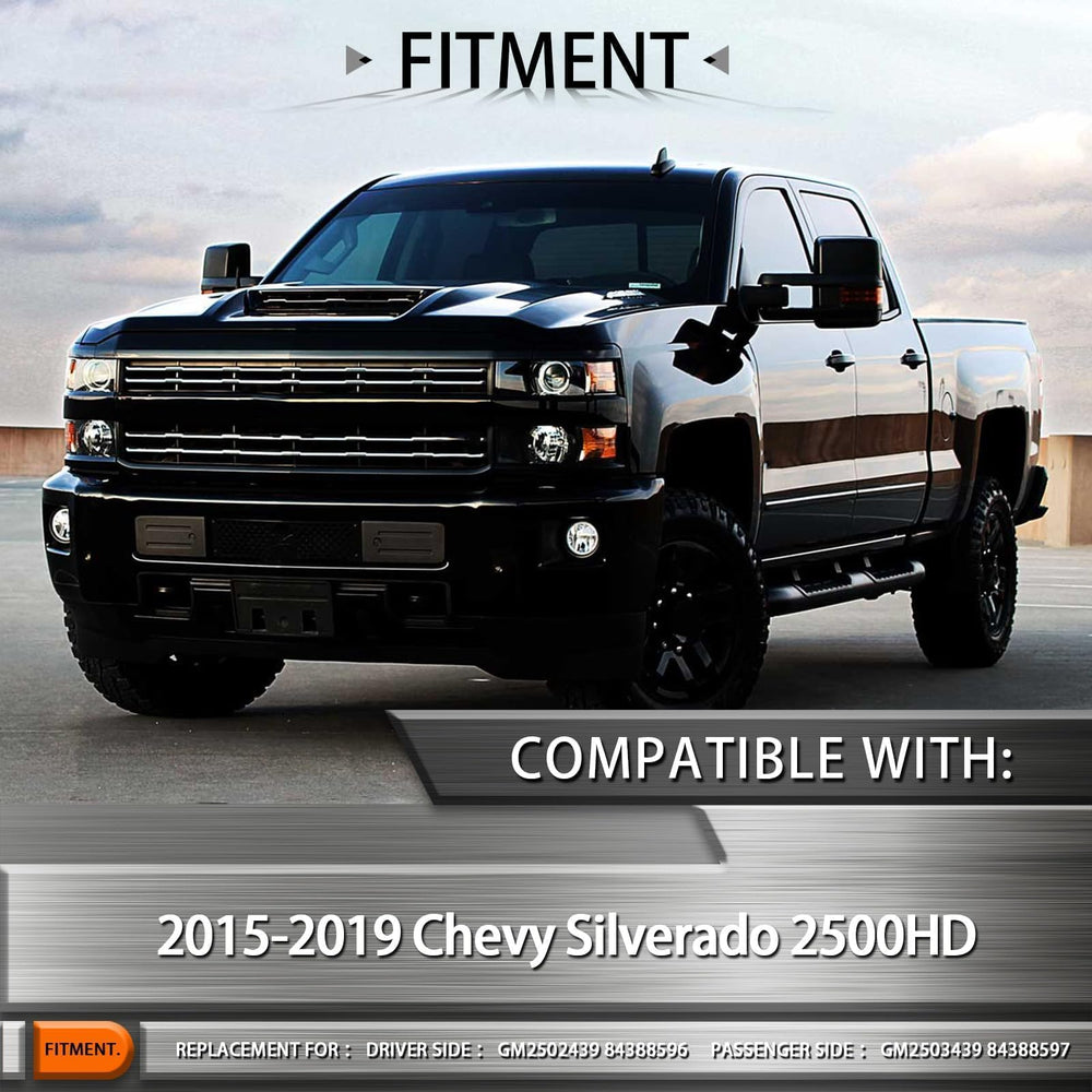 CONLLCON passenger-side headlights for Silverado 2500HD balanced lighting