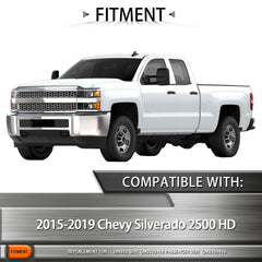 CONLLCON headlight passenger side for Silverado 2500HD with clearer daytime view