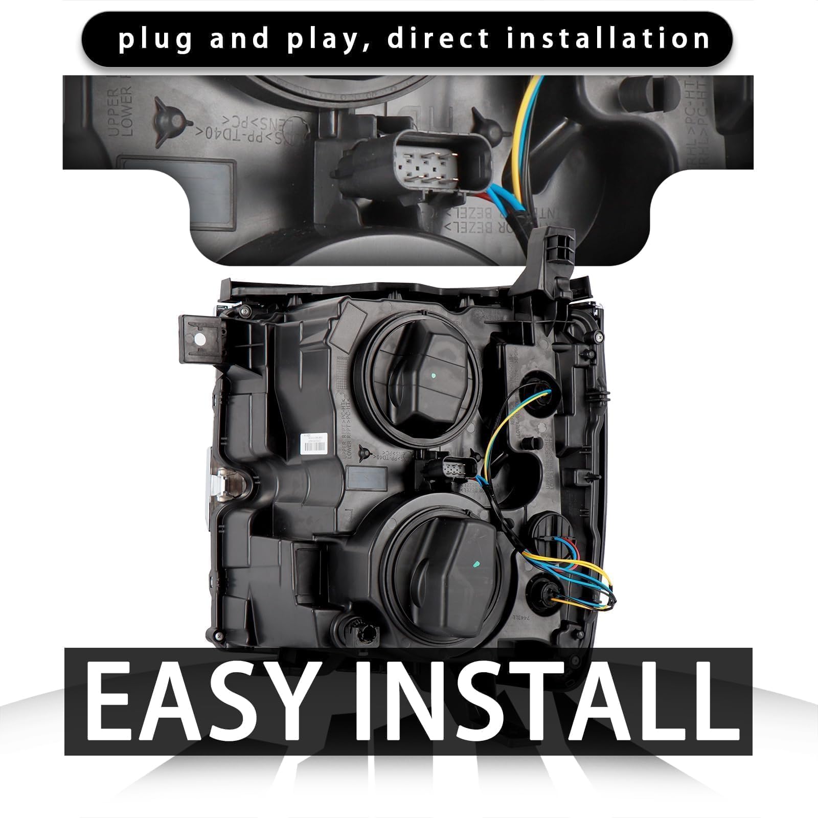 CONLLCON IP65 weather-seal headlight for moisture protection