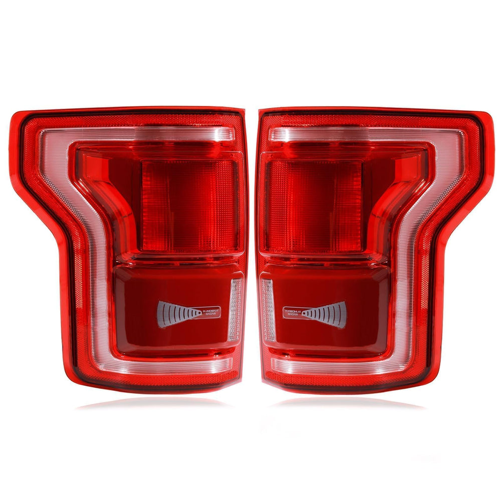CONLLCON LED tail light with blind spot for Ford F-150 enhances night visibility.