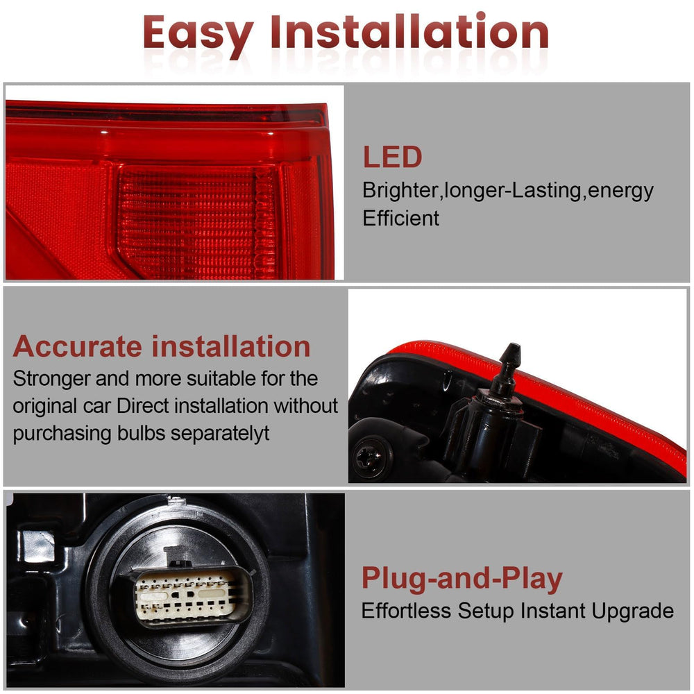 CONLLCON LED tail light plug-and-play setup for easy installation on 2018-2020 F-150