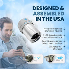 Connected Consumer Fuel Smart Oil Gauge Duo dual sensors ensure accurate readings at top levels