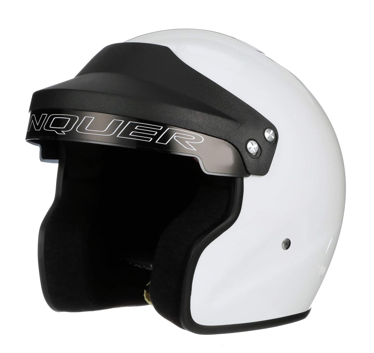 Conquer Snell SA2025 helmet front view with aerodynamic styling for racing