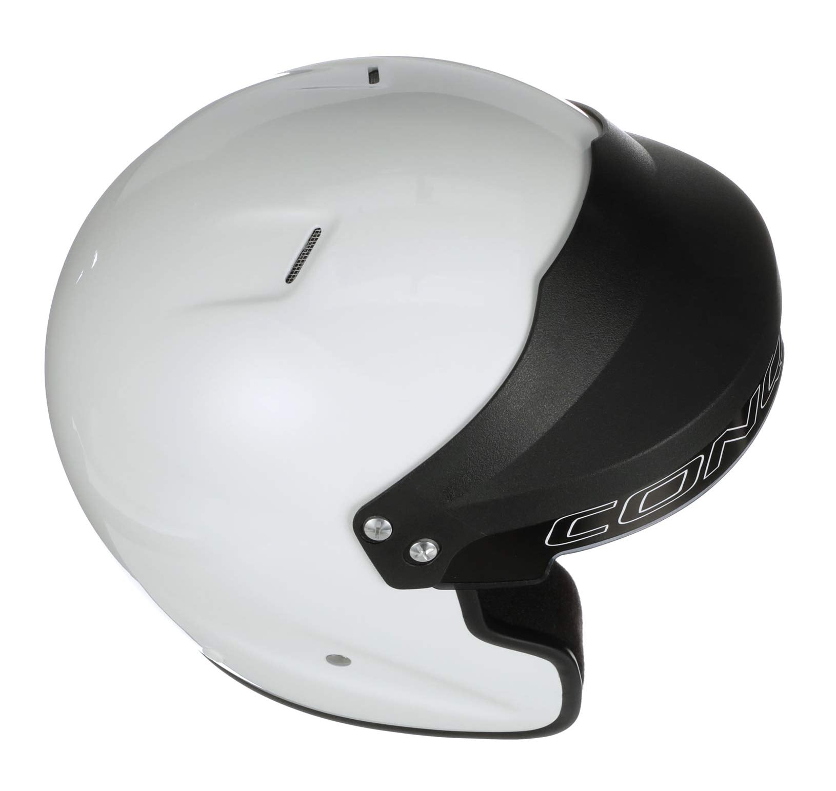 Conquer Snell SA2025 helmet rear view highlighting vented lightweight construction