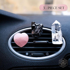 Conscious Items black obsidian vent clip absorbs stress on busy commutes.
