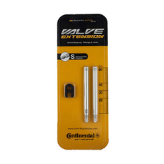 Continental valve extender 60mm silver, side view, pack of 2 for quick replacements.
