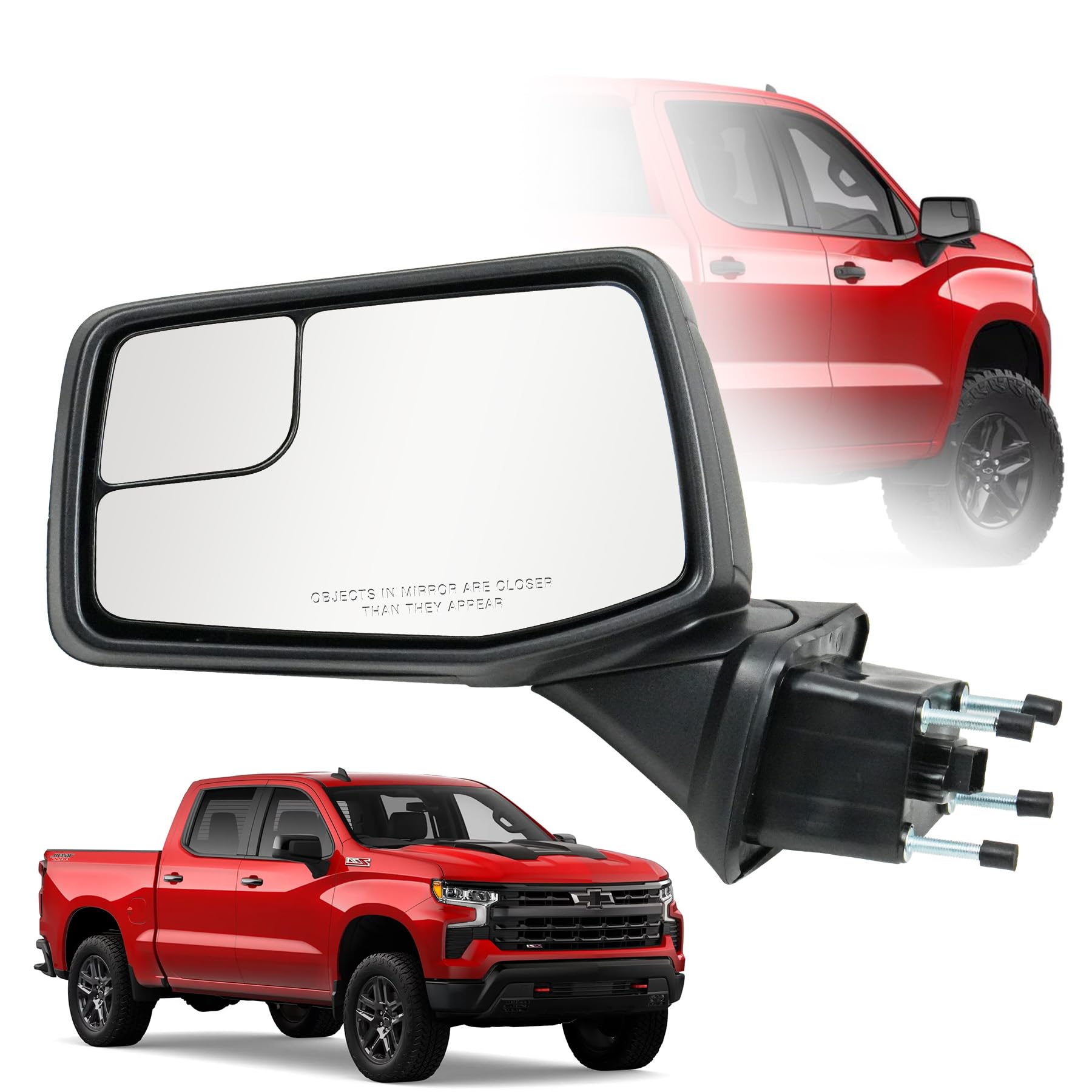 Convitex driver left side mirror for Chevy Silverado 1500 enhances rear visibility