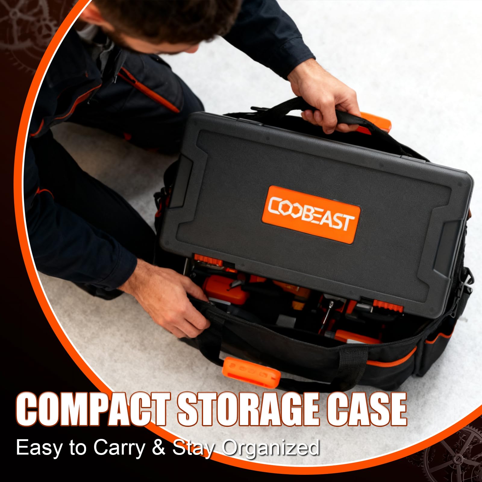 Coobeast portable case keeps components neatly organized and identifiable