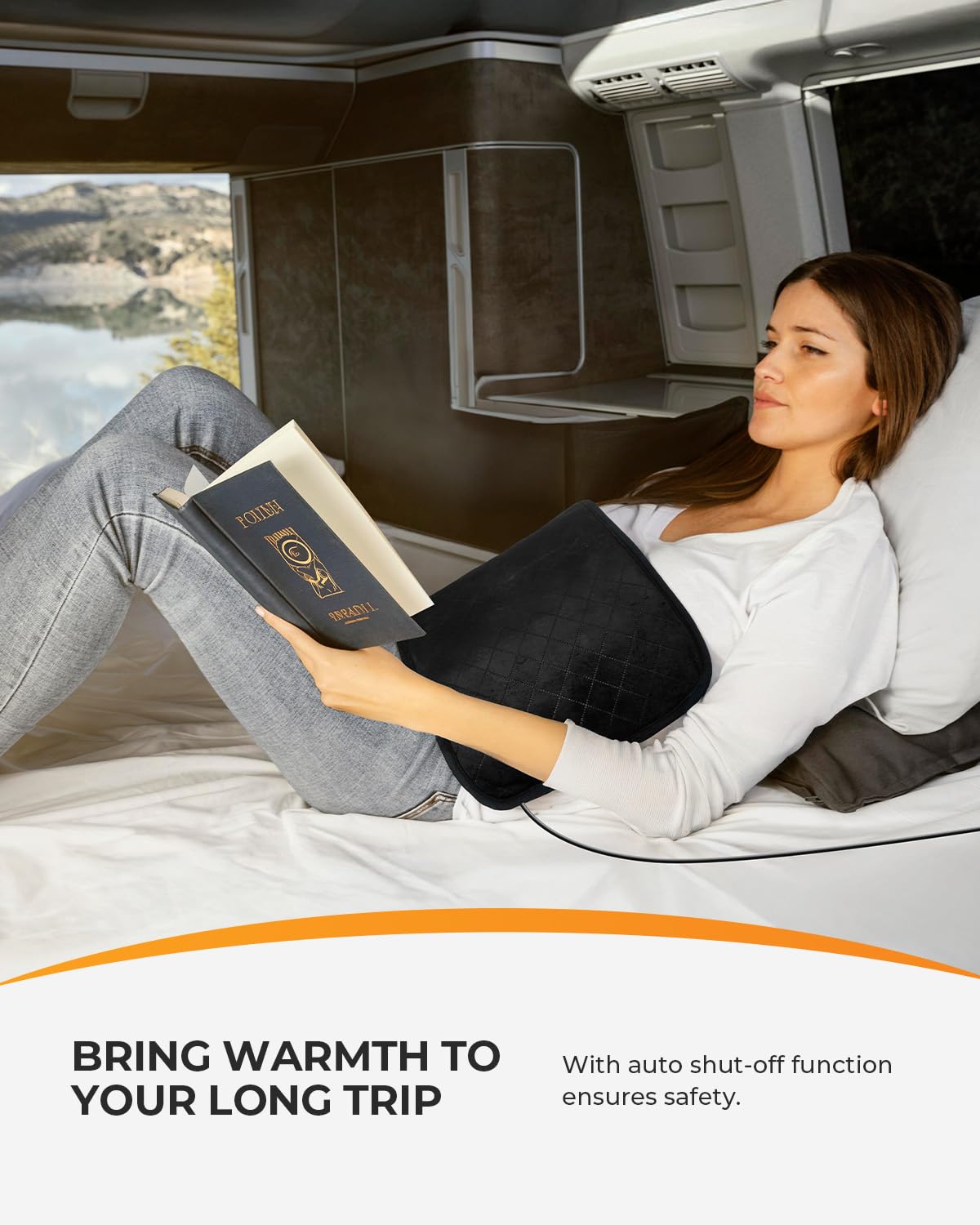 CooCoCo car blanket 12V/24V compatibility shown for SUVs and trucks.