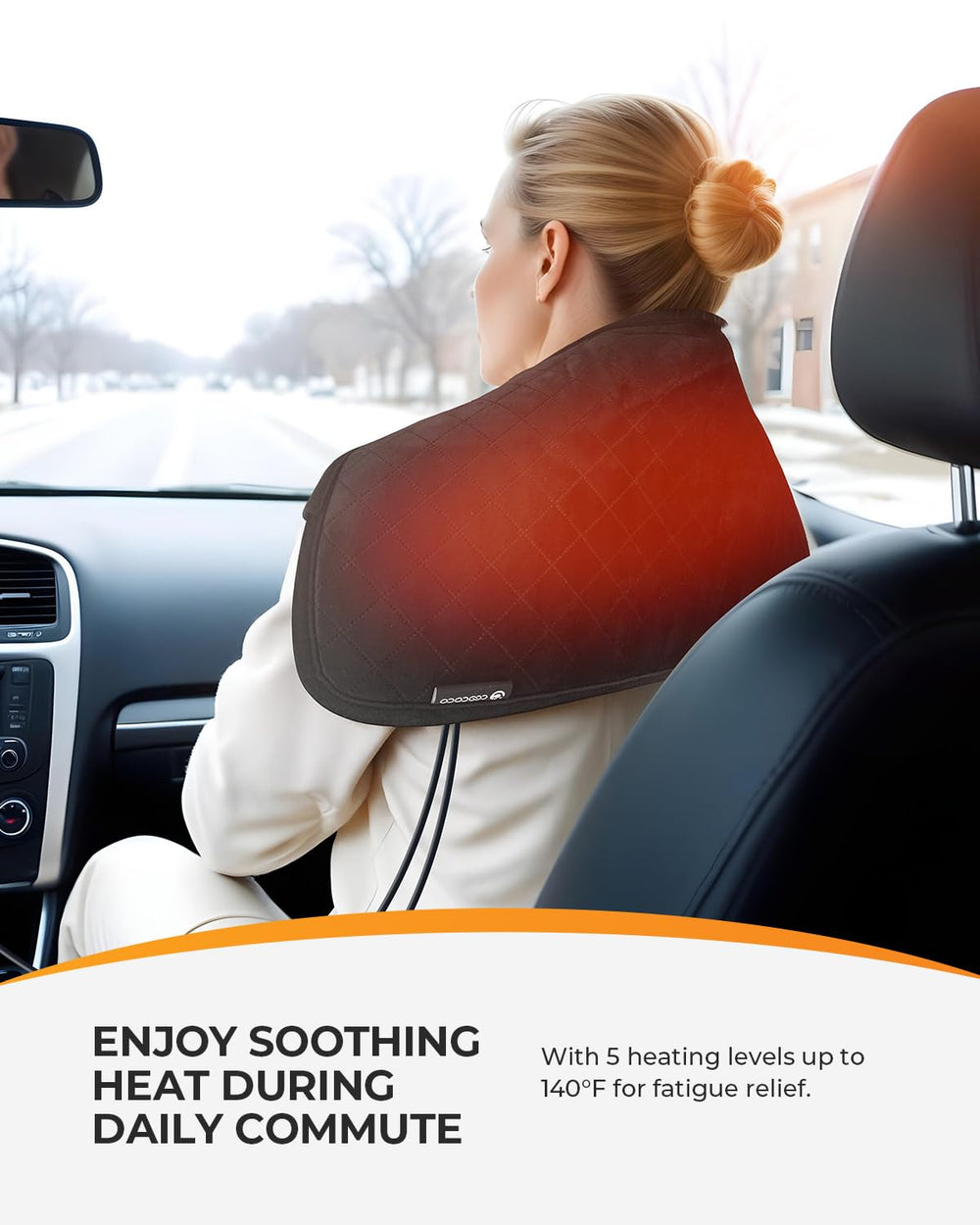 CooCoCo car blanket backseat-use scenario offers warm comfort on trips.
