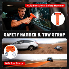 COOGEO tow strap for safe vehicle recovery on the go
