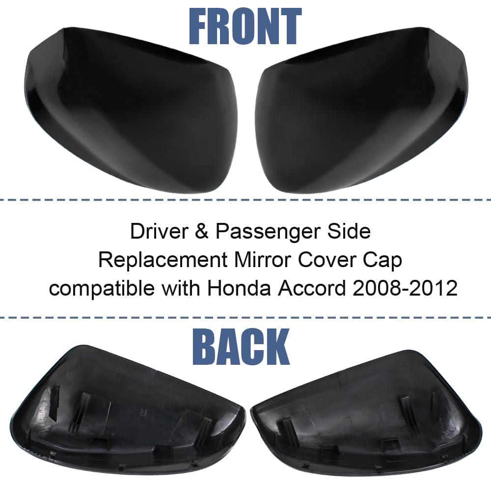 COOL STAR mirror cover for Honda Accord glossy black finish enhances exterior styling