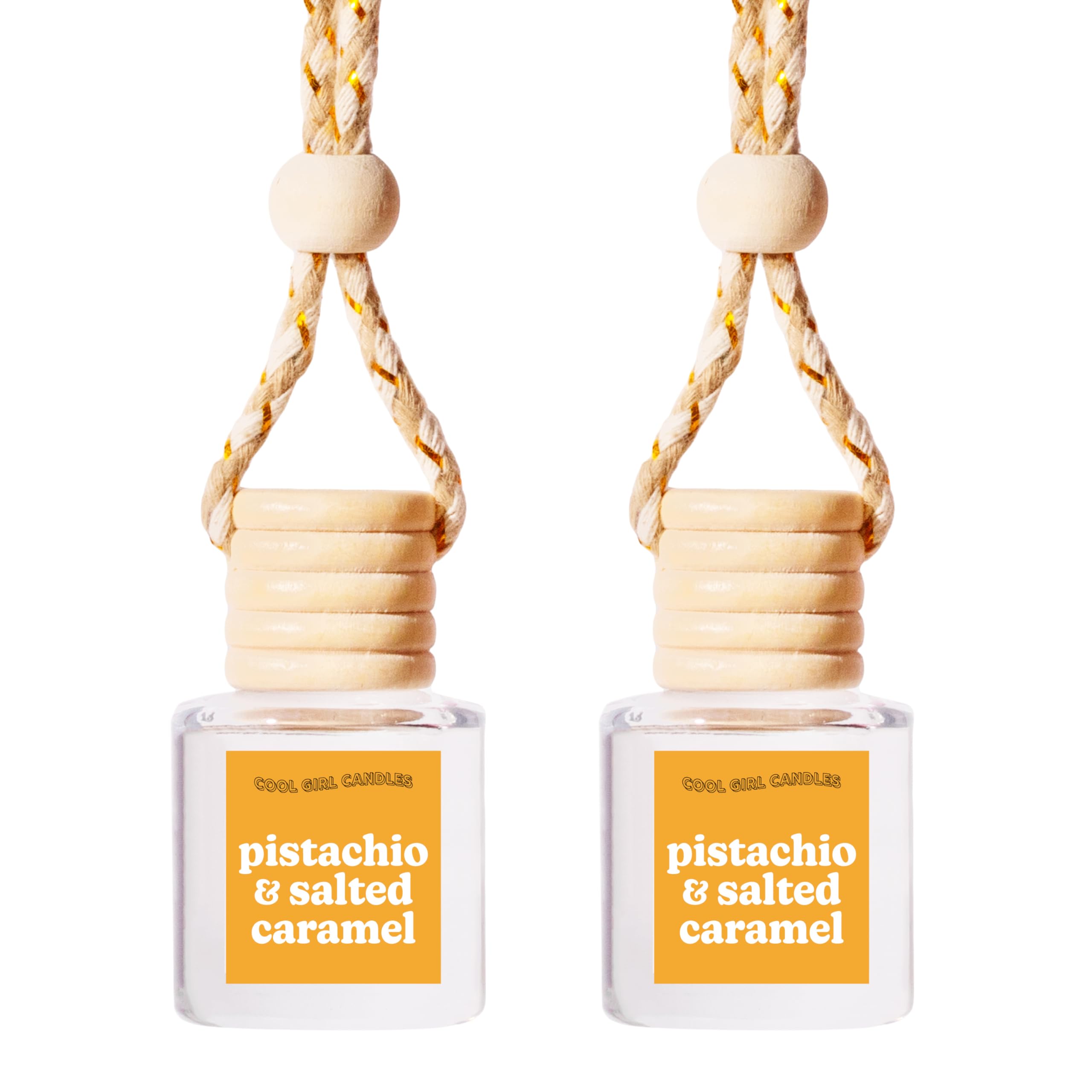 Cool Girl Candles pistachio-salted-caramel-diffuser-bottle for car scent that lasts.