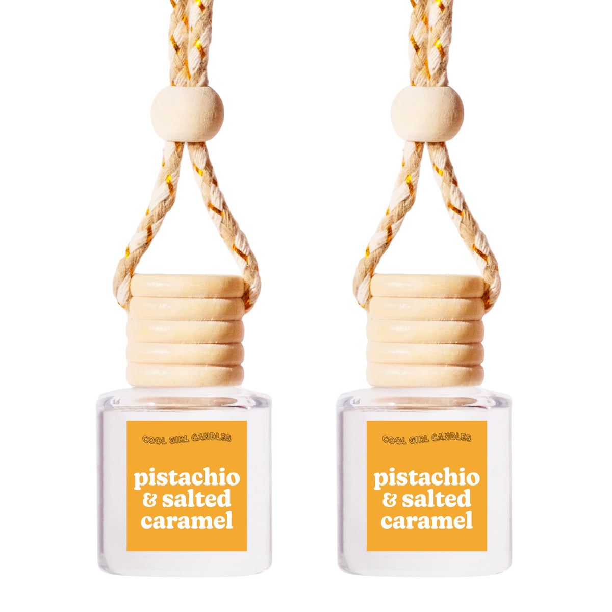 Cool Girl Candles pistachio-salted-caramel-diffuser-bottle for car scent that lasts.