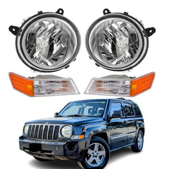 Corkiauto Jeep Patriot headlights assembly with amber signals for added visibility