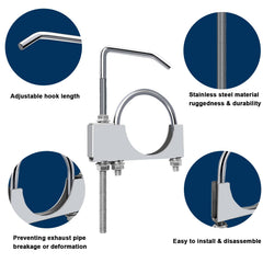 COROTC 2.5-inch inner diameter clamp fits most systems for steady mounting.