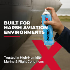 CorrosionX Aviation FTFC film forms a self-healing shield on metal surfaces