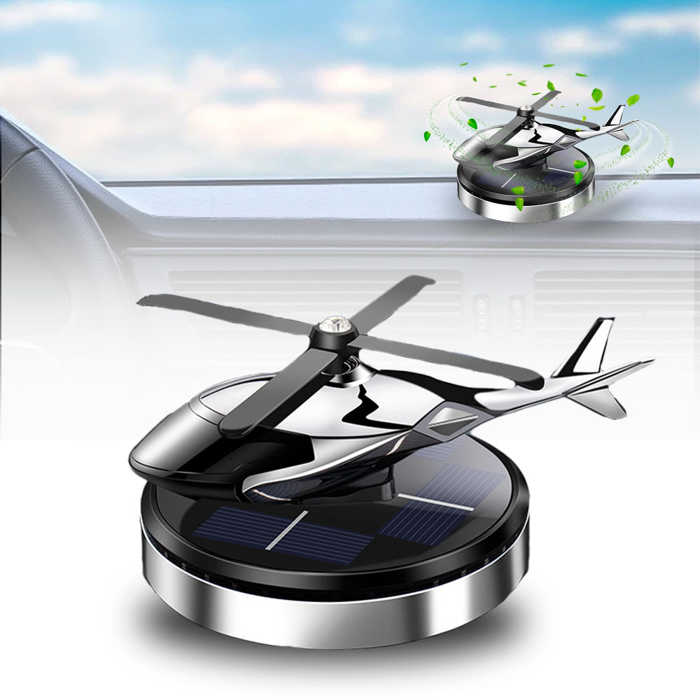 Corunkeer rotating solar helicopter diffuser on dashboard providing steady fragrance