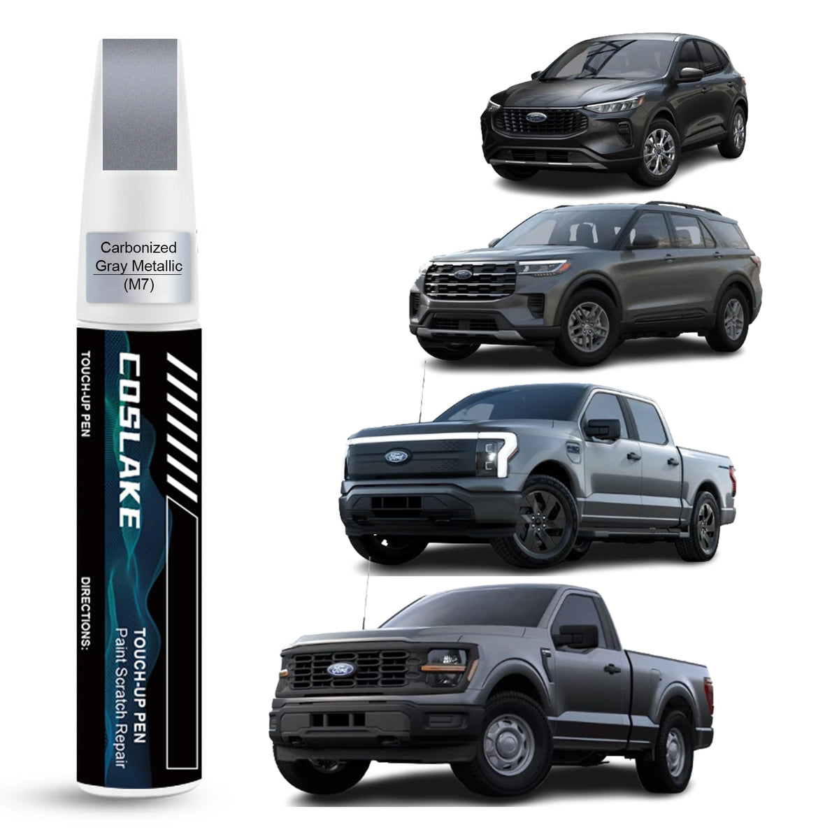 COSLAKE Ford Carbonized Gray Metallic touch-up paint for precise color matching.