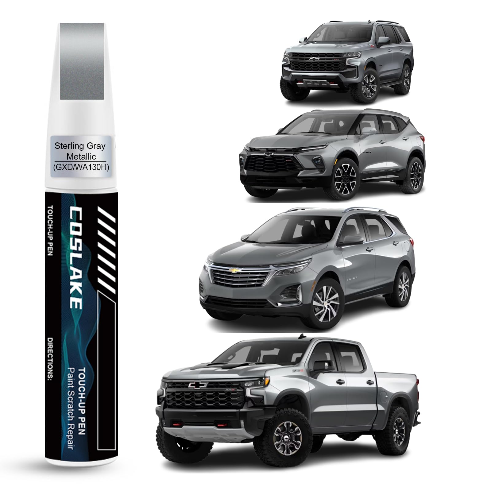 COSLAKE Sterling Gray metallic touch-up paint bottle for precise color match.