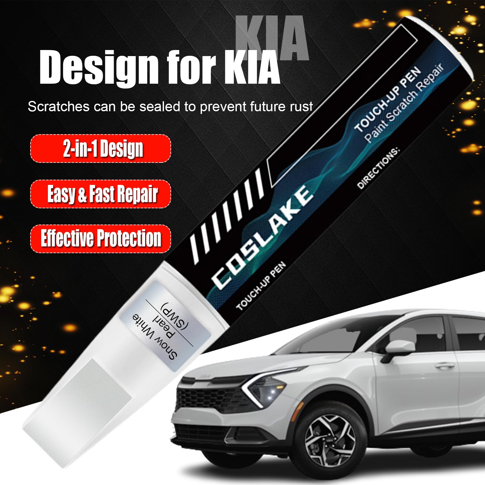 COSLAKE color match test on paper to verify Kia color before application