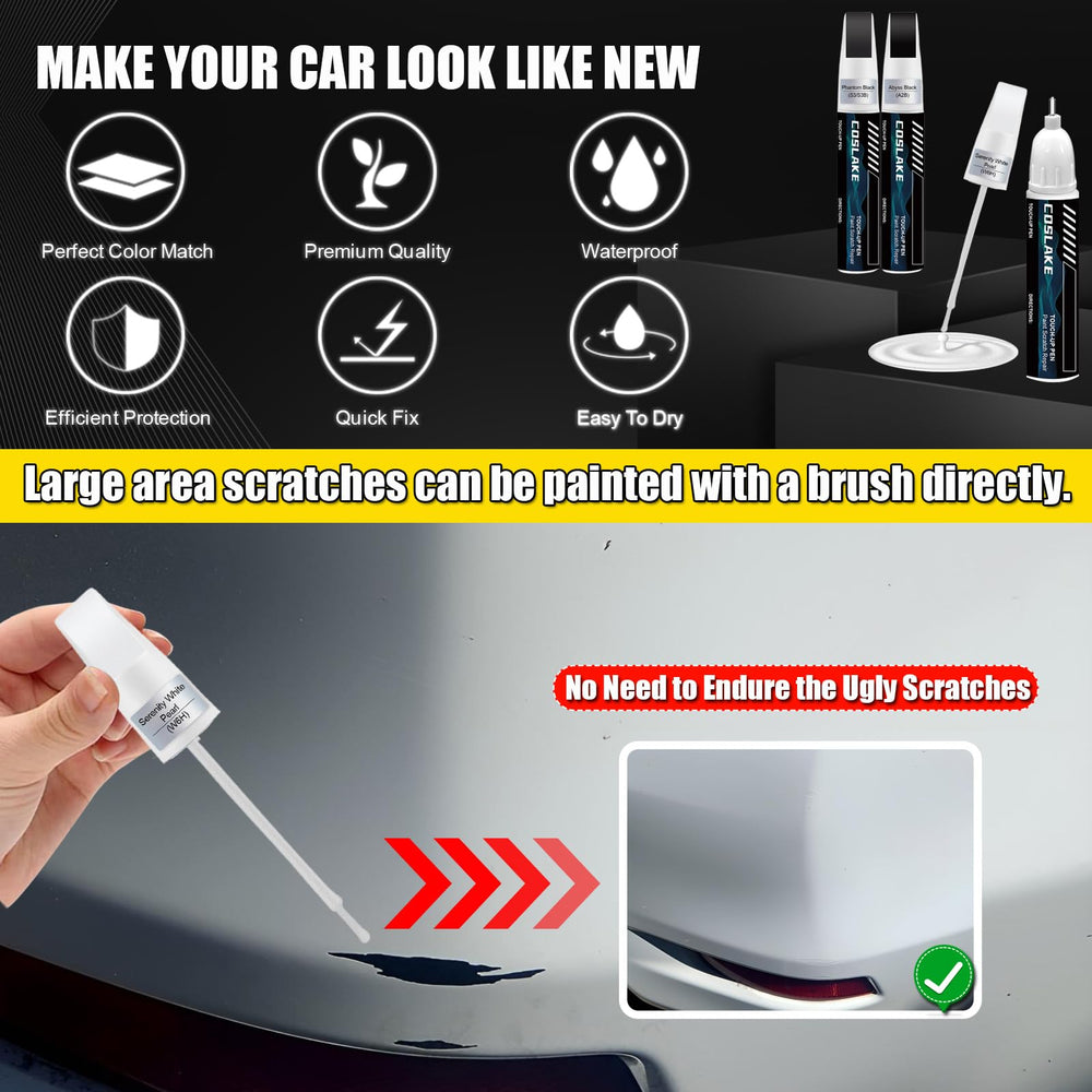 COSLAKE built-in mini paintbrush facilitates controlled scratch repair on Hyundai panels