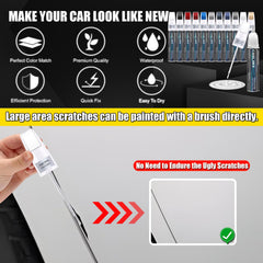 COSLAKE scratch repair kit before-after comparison shows visible improvement.