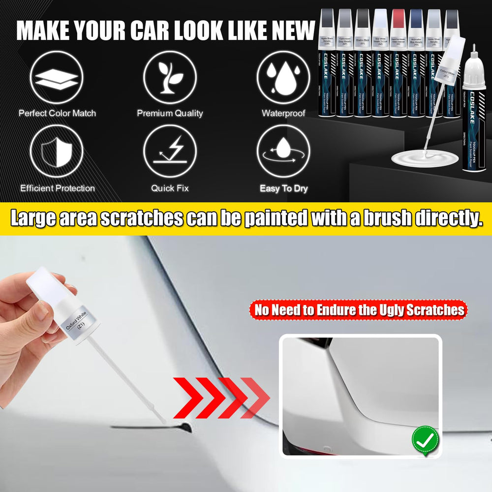 COSLAKE scratch repair process drying on a panel