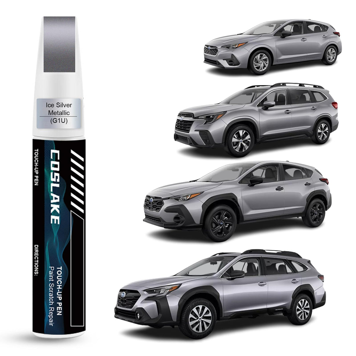 COSLAKE Subaru Ice Silver Metallic paint bottle ensures precise color match.