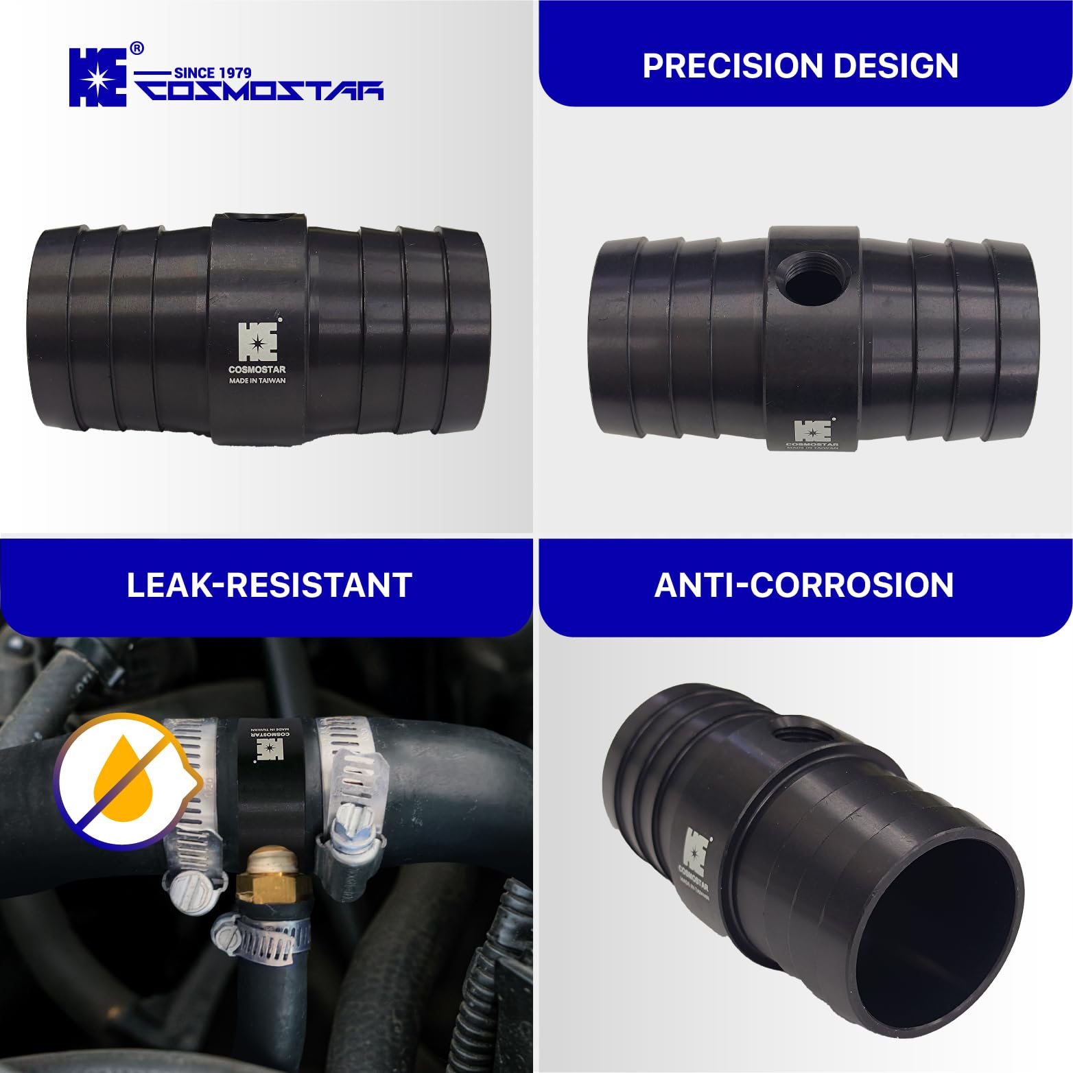 Cosmostar ls-swap compatibility highlights universal fit with 1-1/4 inch hoses